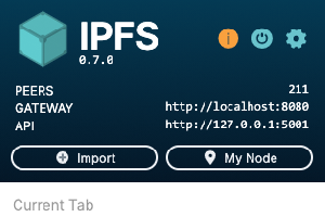 The IPFS browser companion in Firefox.
